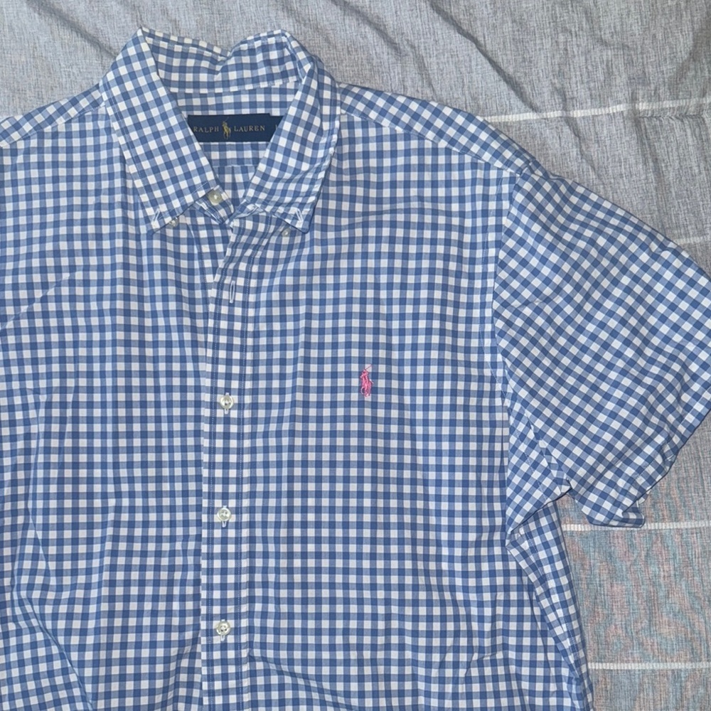 Ralph Lauren Blue Checkered Men's Shirt